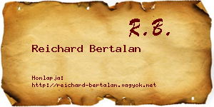 Reichard Bertalan névjegykártya